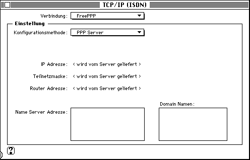 OpenTransport TCP/IP FreePPP