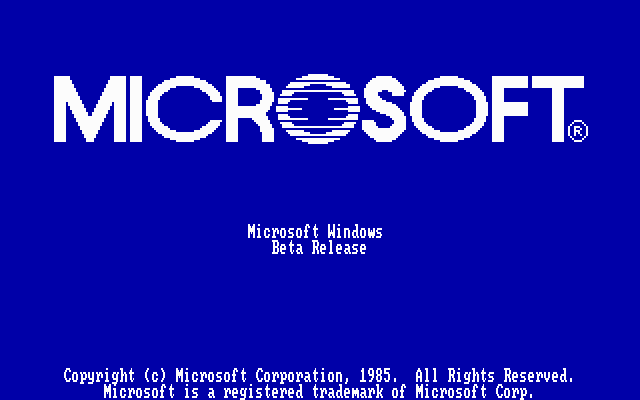 Windows 1.0 Beta Bootscreen