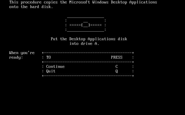 Windows 1.0 Beta Setup
