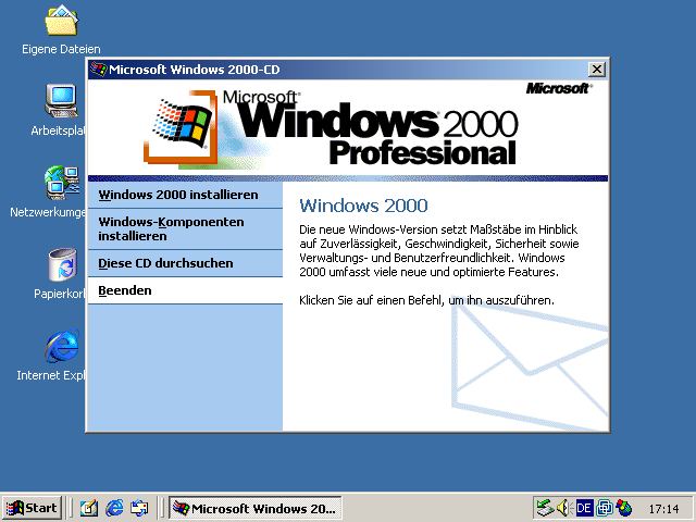 Windows 2000 Professional Autorun