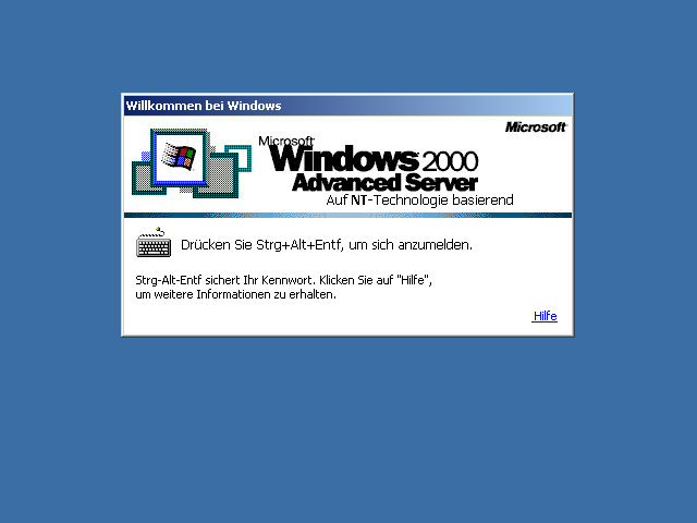 Windows 2000 Advanced Server Logon
