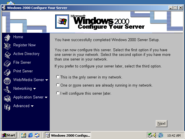 Windows 2000 Advanced Server Bootscreen