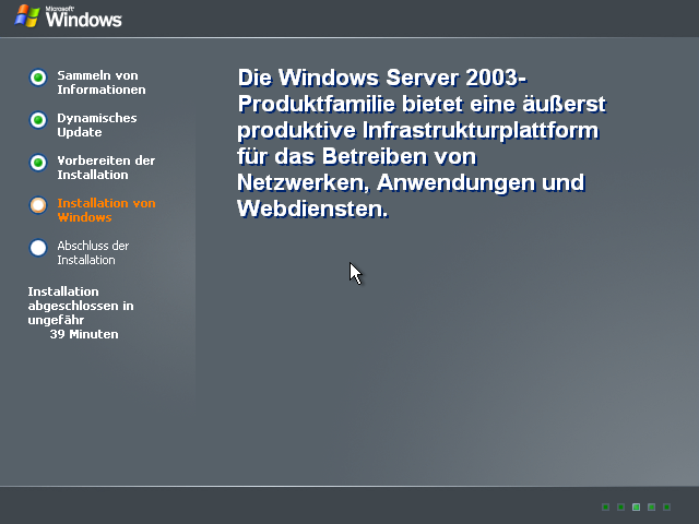 Server 2003 Setup