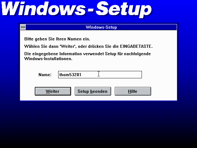 Setup Windows 3.11
