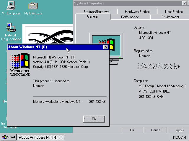 Über Windows NT 4.00