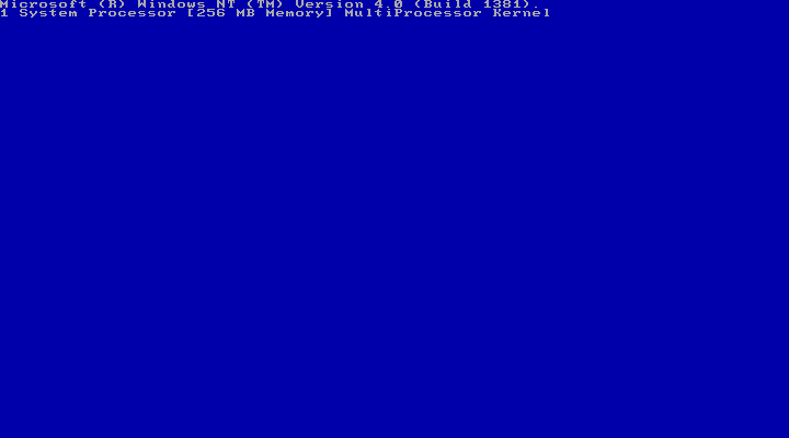 Windows NT 4 Bootscreen